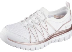 SKECHERS, trendige Damen-Slipper, aus gestricktem Mesh-Material