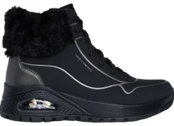 SKECHERS, gefütterte Damen-Boots, Winterschuhe, mit flauschigem Plüschkragen
