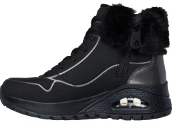 SKECHERS, gefütterte Damen-Boots, Winterschuhe, mit flauschigem Plüschkragen