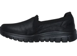 SKECHERS, klassiche Damen-Slipper, aus Synthetik und elastischem Strick-Material