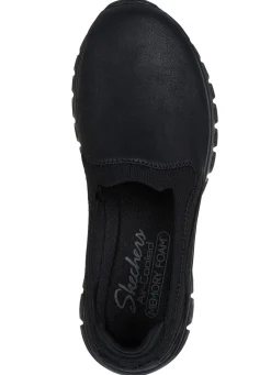 SKECHERS, klassiche Damen-Slipper, aus Synthetik und elastischem Strick-Material