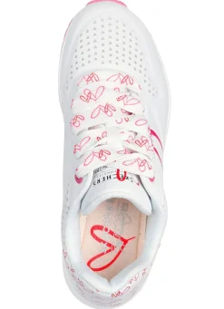 SKECHERS Schnür-Sneaker mit niedlichen Herzchen bedruckt