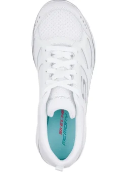 SKECHERS, sportliche Damen-Sneaker, mit Nappaleder-Besätzen