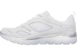 SKECHERS, sportliche Damen-Sneaker, mit Nappaleder-Besätzen