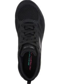 SKECHERS, sportliche Damen-Sneaker, mit Nappaleder-Besätzen