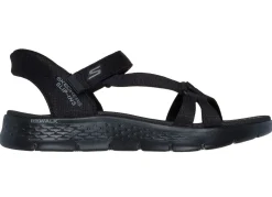 SKECHERS, sportliche Damen-Sandalen, mit geformter Slip-Ins Fersenplatte