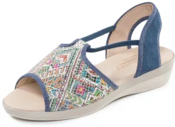 Sommerliche Damen-Sandalen, Weite G, mit Elastikbändchen