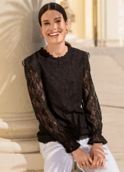 Spitzenshirt in 2 Farben