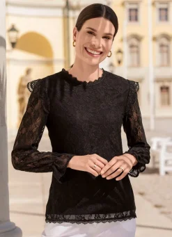 Spitzenshirt in 2 Farben