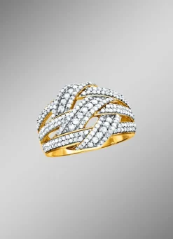 Stark ausgefasster Damenring