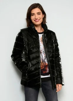 Steppjacke in Metallic-Optik