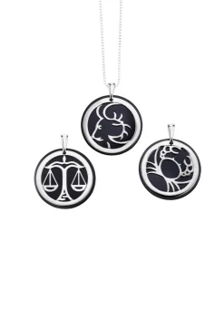 Sternzeichen-Anhänger mit echt Achat in Schwarz