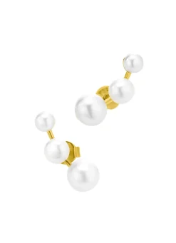 Stilvolle Ohrstecker mit Süßwasser-Zuchtperlen