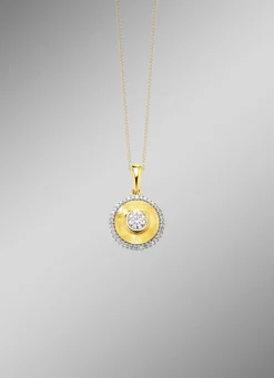 Stilvoller Anhänger mit Brillant und Diamanten