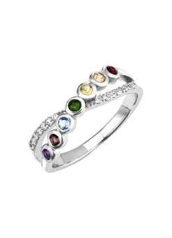 Strahlende Eleganz: Damenring mit echten Edelsteinen