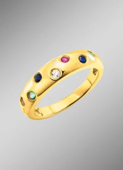 Strahlende Eleganz: Damenring mit echten Edelsteinen