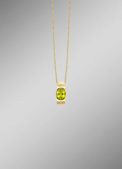 Strahlende Natürlichkeit – Anhänger mit Peridot und Diamanten