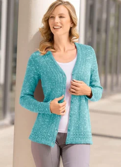 Strickjacke aus Melangegarn