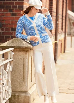 Strickjacke in aufwendigem Jacquard-Dessin