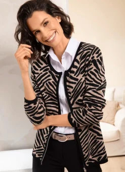 Strickjacke in Feinstrick