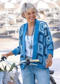 Strickjacke in Jacquard-Dessin