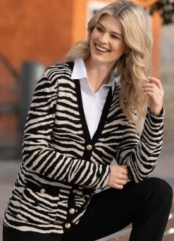 Strickjacke in Jacquard-Dessin