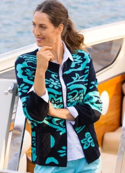 Strickjacke in Jacquard-Dessin