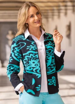 Strickjacke in Jacquard-Dessin