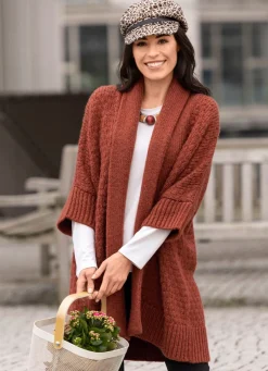 Strickjacke in Longform