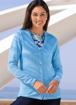 Strickjacke in Mustermix