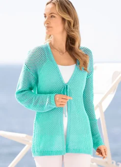 Strickjacke in Netzdessin