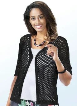 Strickjacke in Netzmuster