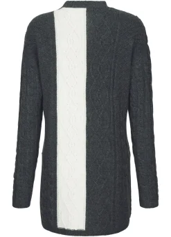 Strickjacke in Strukturmix