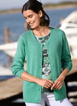 Strickjacke mit Alloverstruktur