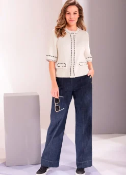 Strickjacke mit Baumwolle