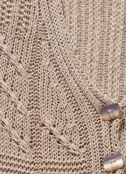 Strickjacke mit Bändchengarn