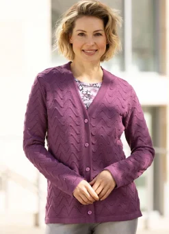 Strickjacke mit dekorativer Struktur