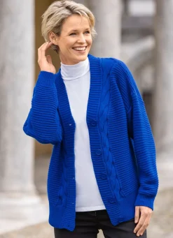 Strickjacke mit dekorativer Struktur