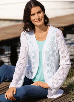 Strickjacke mit dezentem Glanz