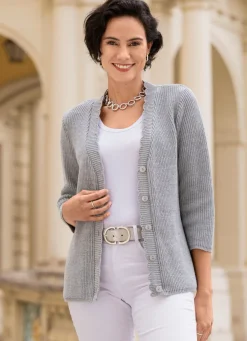 Strickjacke mit dezenten Glitzereffekten