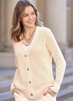 Strickjacke mit edlem Glitzer