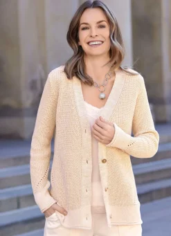 Strickjacke mit edlem Glitzer