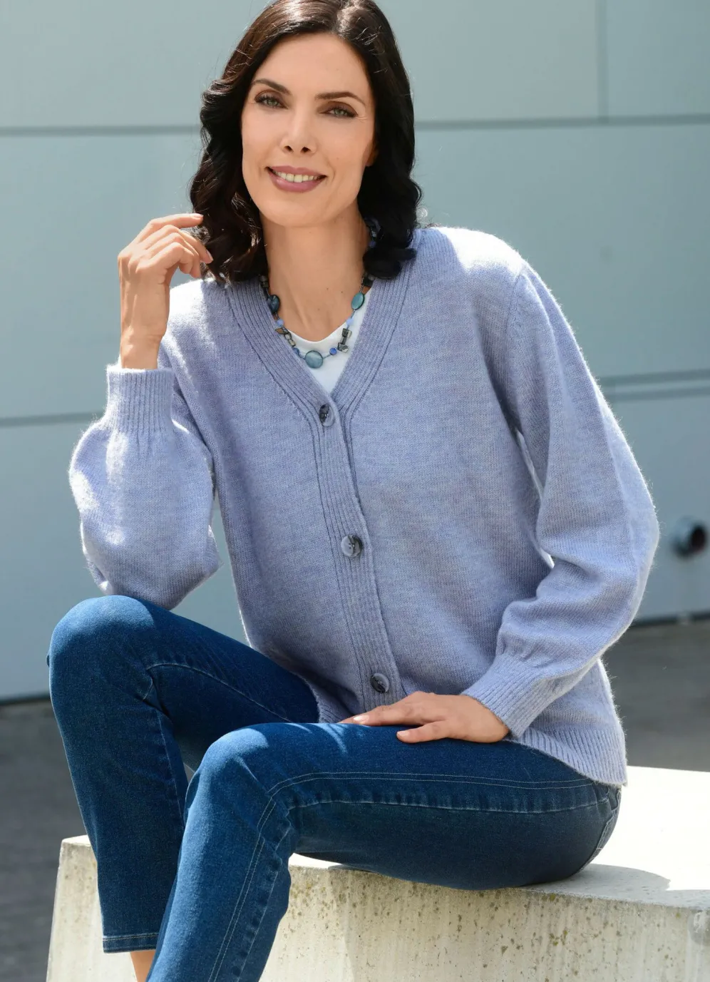 Strickjacke mit flauschig weichem Griff