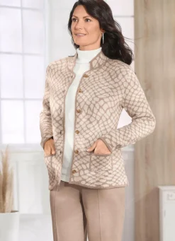 Strickjacke mit grafischem Jacquard