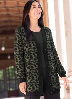 Strickjacke mit hochwertigem haarigem Effektgarn