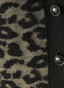 Strickjacke mit hochwertigem haarigem Effektgarn