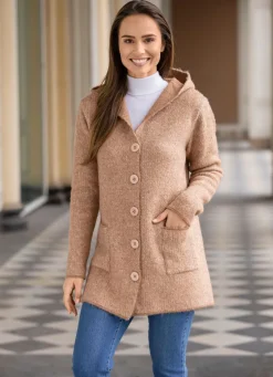 Strickjacke mit Kapuze