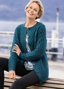 Strickjacke mit Rautenstruktur
