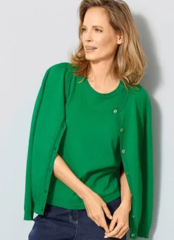 Strickjacke mit rundem Halsausschnitt