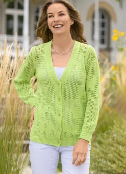 Strickjacke mit Schmetterling-Dessin